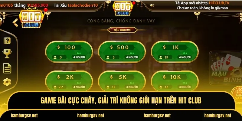 Game bài cực cháy, giải trí không giới hạn trên Hit Club