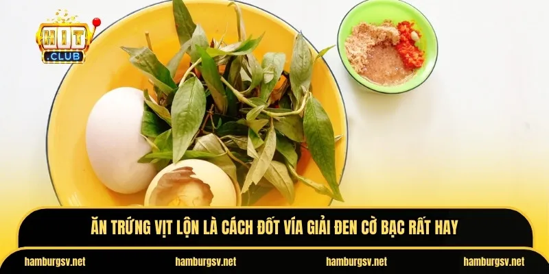 Ăn trứng vịt lộn là cách đốt vía giải đen cờ bạc rất hay